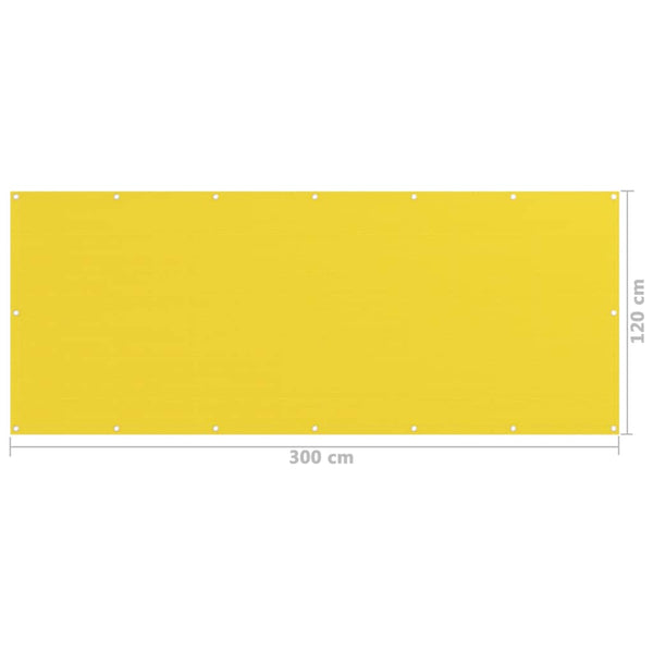Gelber Balkonsichtschutz Bobe 120x300cm (HDPE)