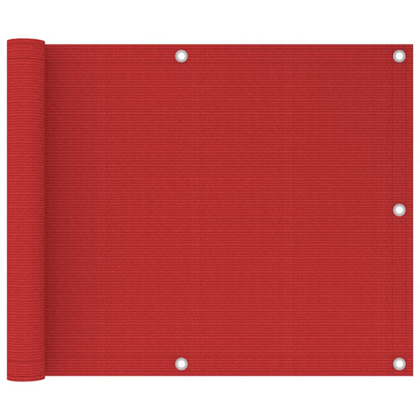 Roter Balkonsichtschutz Bobe 75x300cm (HDPE)