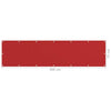 Roter Balkonsichtschutz Bobe 75x300cm (HDPE)