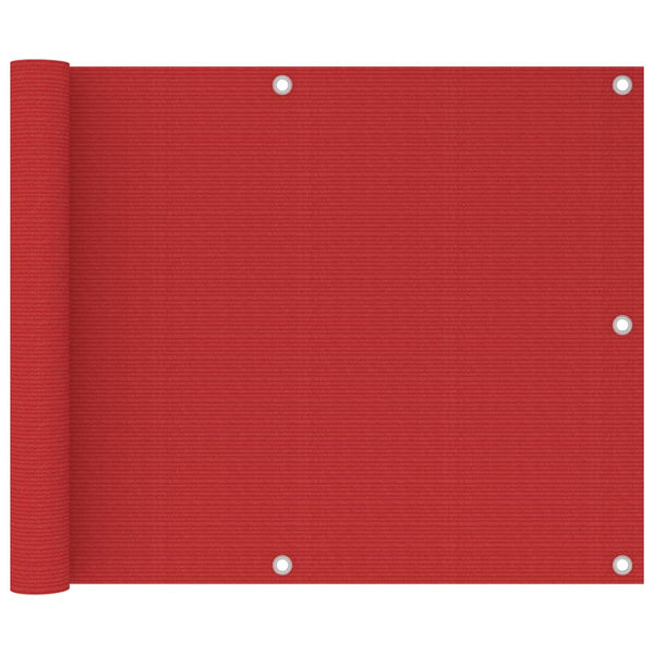 Roter Balkonsichtschutz Bobe 75x600cm (HDPE)