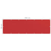 Balkonbespannung rot Bobe 90x300cm (HDPE)