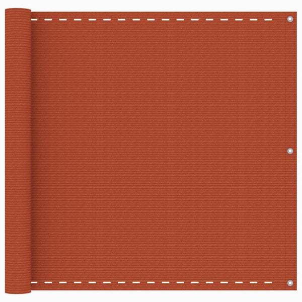 Orangefarbener Balkonsichtschutz Bobe 90x500cm (HDPE)