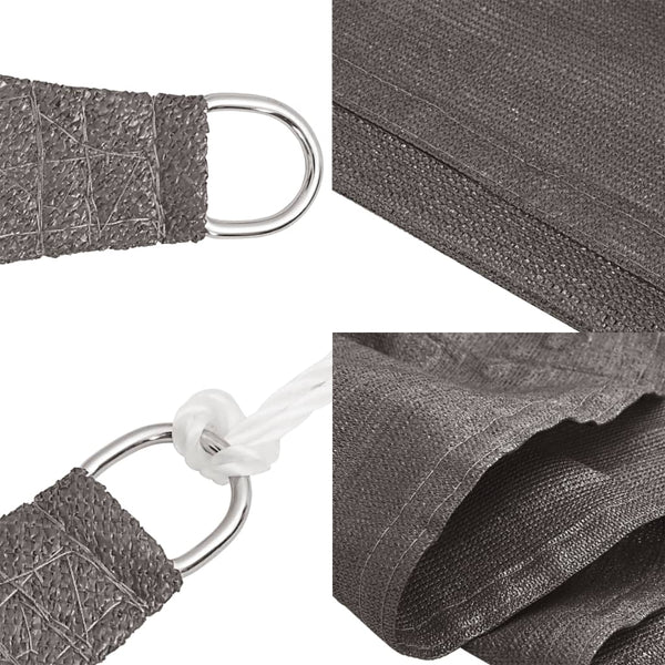 Anthrazit Sonnensegel Tudosi 3/4x3 m (160 g/m² HDPE)