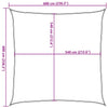 Beiges Sonnensegel Huth 6x6 m (160 g/m² HDPE)