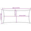 Beiges Sonnensegel Cristodora 2x3,5 m (160 g/m² HDPE)