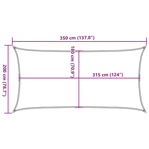 Beiges Sonnensegel Cristodora 2x3,5 m (160 g/m² HDPE)