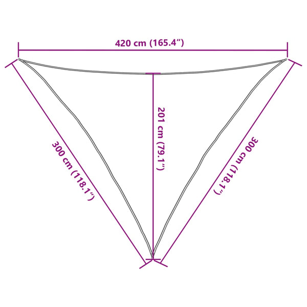 Beiges Sonnensegel Epamimondas 3x3x4,2 m (160 g/m² HDPE)