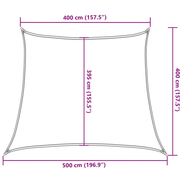 Beige aurinkopurje Tudosi 4/5x4 m (160 g/m² hdpe)