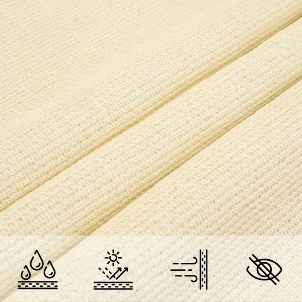 Cremefarbenes Sonnensegel Tudosi 3/4x2 m (160 g/m² HDPE)