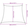 Sonnensegel weiß Tudosi 3/4x3 m (160 g/m² HDPE)