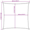 Terrakotta aurinkopurje Huth 6x6 m (160 g/m² hdpe)