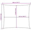 Terrakotta-Sonnensegel Cristodora 2,5x3 m (160 g/m² HDPE)