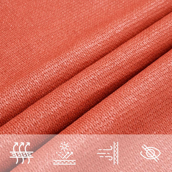 Terrakotta Sonnensegel Epamimondas 3,5x3,5x4,9 m (160 g/m² HDPE)