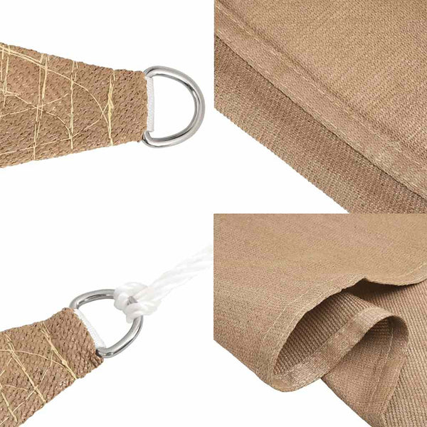 Harmaanruskea aurinkopurje Cristodora 2x3 m (160 g/m² hdpe)
