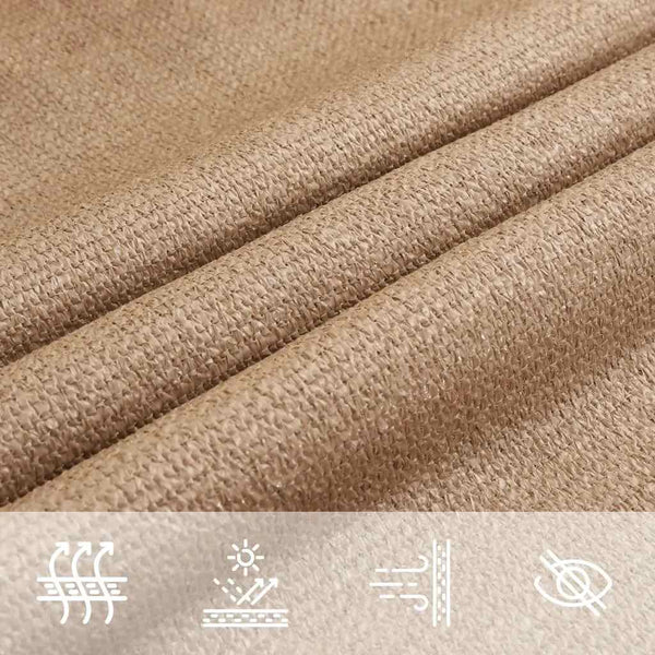 Graubraunes Sonnensegel Cristodora 2,5x3 m (160 g/m² HDPE)