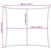 Graubraunes Sonnensegel Cristodora 2,5x3 m (160 g/m² HDPE)