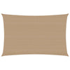 Graubraunes Sonnensegel Cristodora 3x5 m (160 g/m² HDPE)