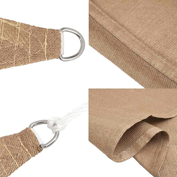 Graubraunes Sonnensegel Cristodora 3x5 m (160 g/m² HDPE)