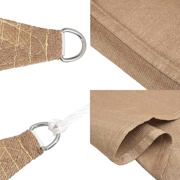 Graubraunes Sonnensegel Tudosi 3/4x2 m (160 g/m² HDPE)