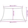 Graubraunes Sonnensegel Tudosi 3/4x2 m (160 g/m² HDPE)