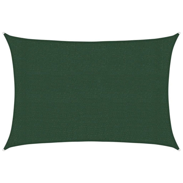 Dunkelgrünes Sonnensegel Cristodora 3x4 m (160 g/m² HDPE)