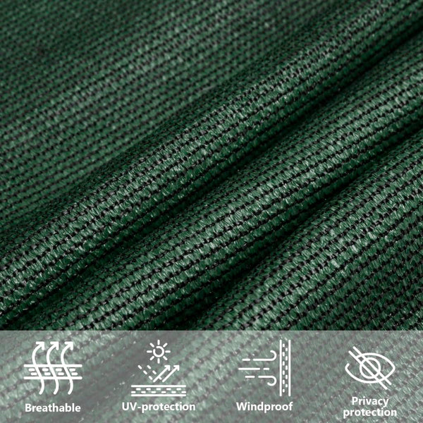 Dunkelgrünes Sonnensegel Cristodora 3x4 m (160 g/m² HDPE)