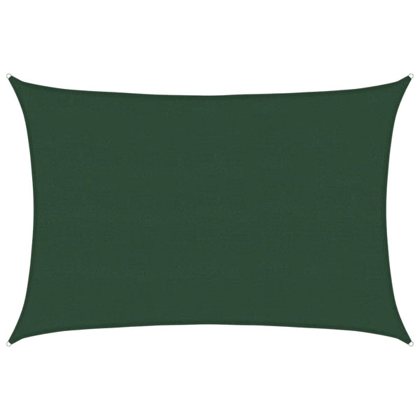 Dunkelgrünes Sonnensegel Cristodora 5x7 m (160 g/m², HDPE)