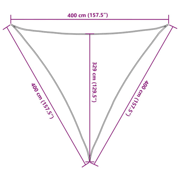Dunkelgrünes Sonnensegel Epamimondas 4x4x4 m (160 g/m² HDPE)