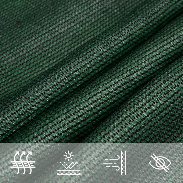 Dunkelgrünes Sonnensegel Epamimondas 5x6x6 m (160 g/m², HDPE)