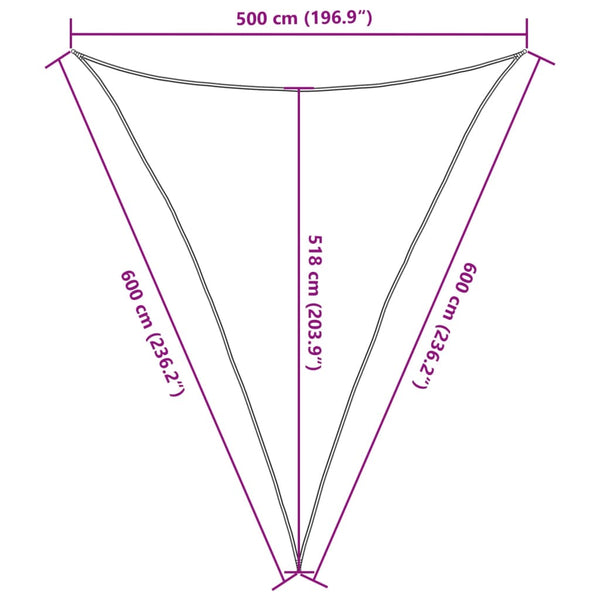 Dunkelgrünes Sonnensegel Epamimondas 5x6x6 m (160 g/m², HDPE)
