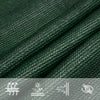 Dunkelgrünes Sonnensegel Epamimondas 5x5x6 m (160 g/m² HDPE)