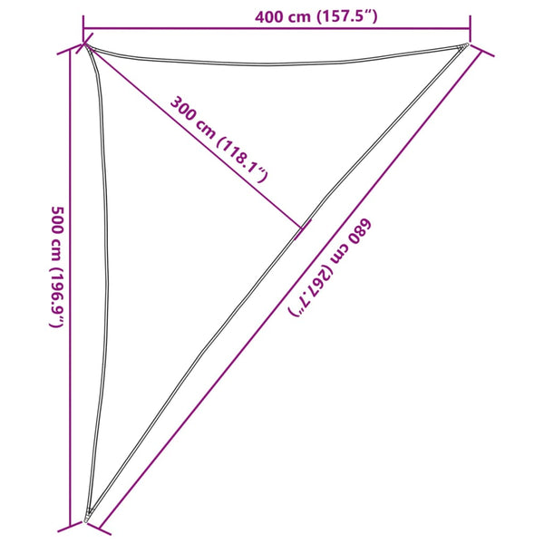 Dunkelgrünes Sonnensegel Epamimondas 4x5x6,8 m (160 g/m² HDPE)