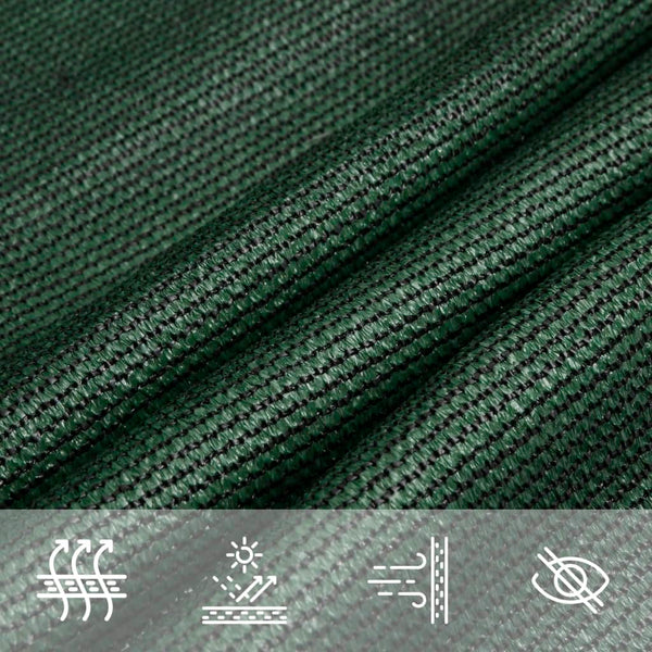 Dunkelgrünes Sonnensegel Tudosi 3/4x2 m (160 g/m², HDPE)