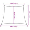 Dunkelgrünes Sonnensegel Tudosi 3/4x3 m (160 g/m² HDPE)