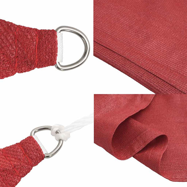 Rotes Sonnensegel Cristodora 2x3,5 m (160 g/m² HDPE)