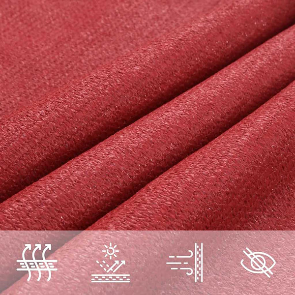 Rotes Sonnensegel Cristodora 2x3,5 m (160 g/m² HDPE)