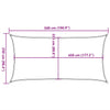 Punainen aurinkopurje Cristodora 2,5x5 m (160 g/m² hdpe)