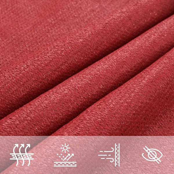 Rotes Sonnensegel Cristodora 3,5x4,5 m (160 g/m² HDPE)
