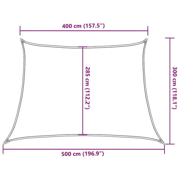 Rotes Sonnensegel Tudosi 4/5x3 m (160 g/m² HDPE)
