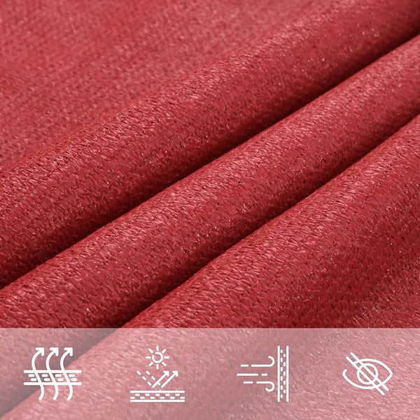 Rotes Sonnensegel Tudosi 4/5x4 m (160 g/m², HDPE)