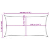 Musta aurinkopurje Cristodora 2x3,5 m (160 g/m² hdpe)