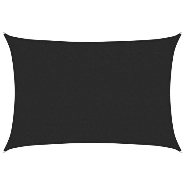 Schwarzes Sonnensegel Cristodora 2,5x3,5 m (160 g/m² HDPE)