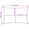 Schwarzes Sonnensegel Cristodora 2,5x3,5 m (160 g/m² HDPE)