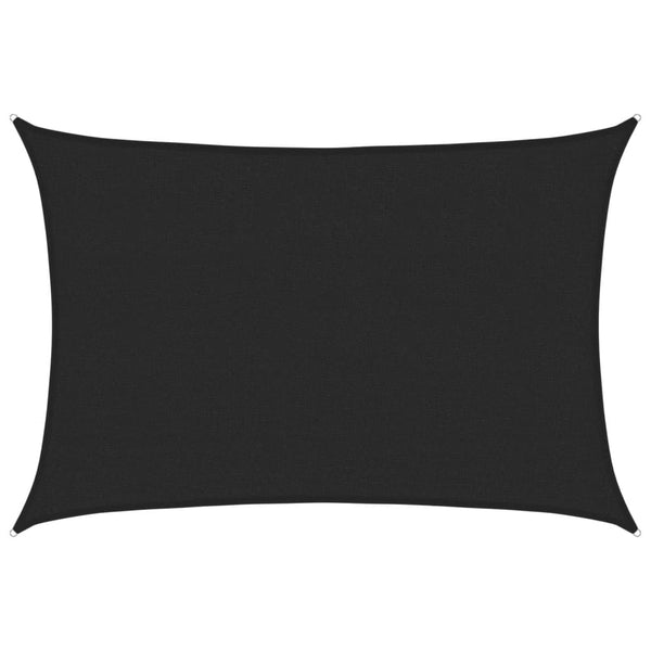 Schwarzes Sonnensegel Cristodora 2,5x4 m (160 g/m² HDPE)