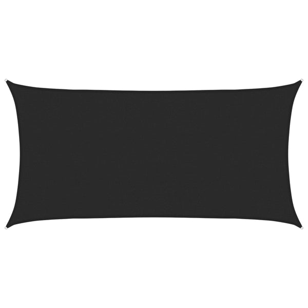 Sonnensegel Cristodora schwarz 2,5x5 m (160 g/m² HDPE)