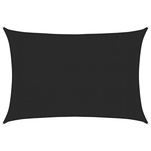 Schwarzes Sonnensegel Cristodora 3x4 m (160 g/m² HDPE)