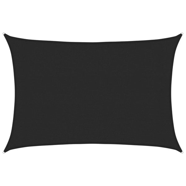 Schwarzes Sonnensegel Cristodora 3x4,5 m (160 g/m² HDPE)