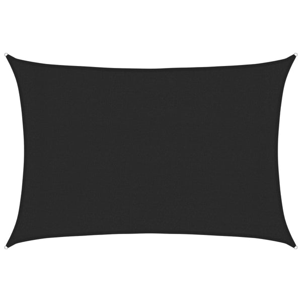 Schwarzes Sonnensegel Cristodora 3x5 m (160 g/m² HDPE)