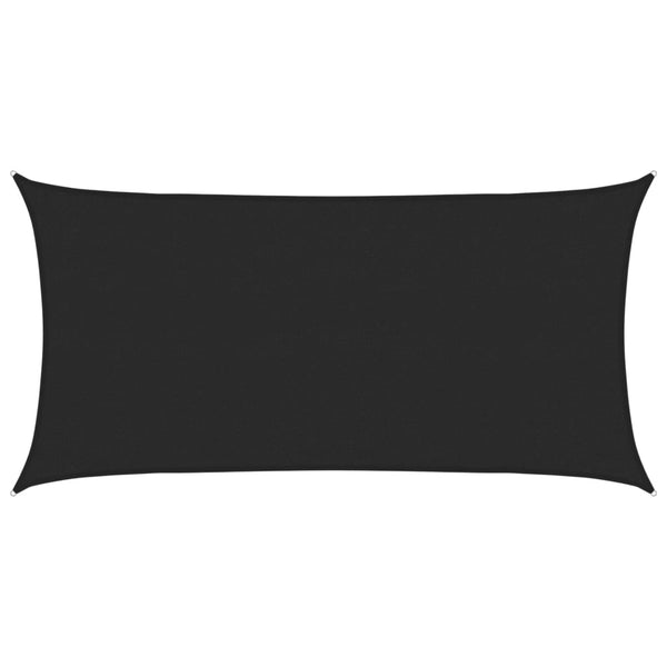 Schwarzes Sonnensegel Cristodora 3x6 m (160 g/m² HDPE)
