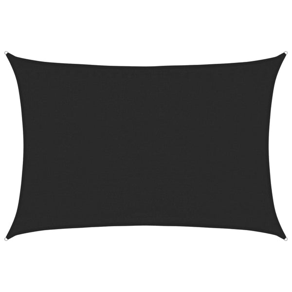 Schwarzes Sonnensegel Cristodora 3,5x5 m (160 g/m² HDPE)